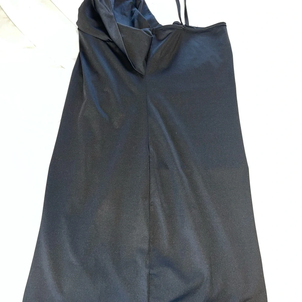 Fitted Slim Mini Black Dress LARGE Like New